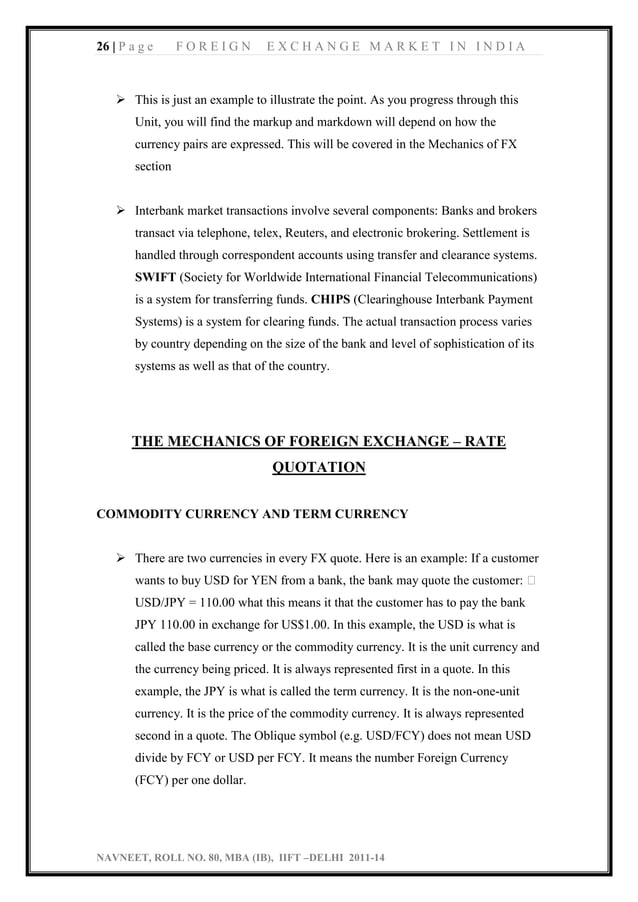 Foreign Exchange Market In India PDF