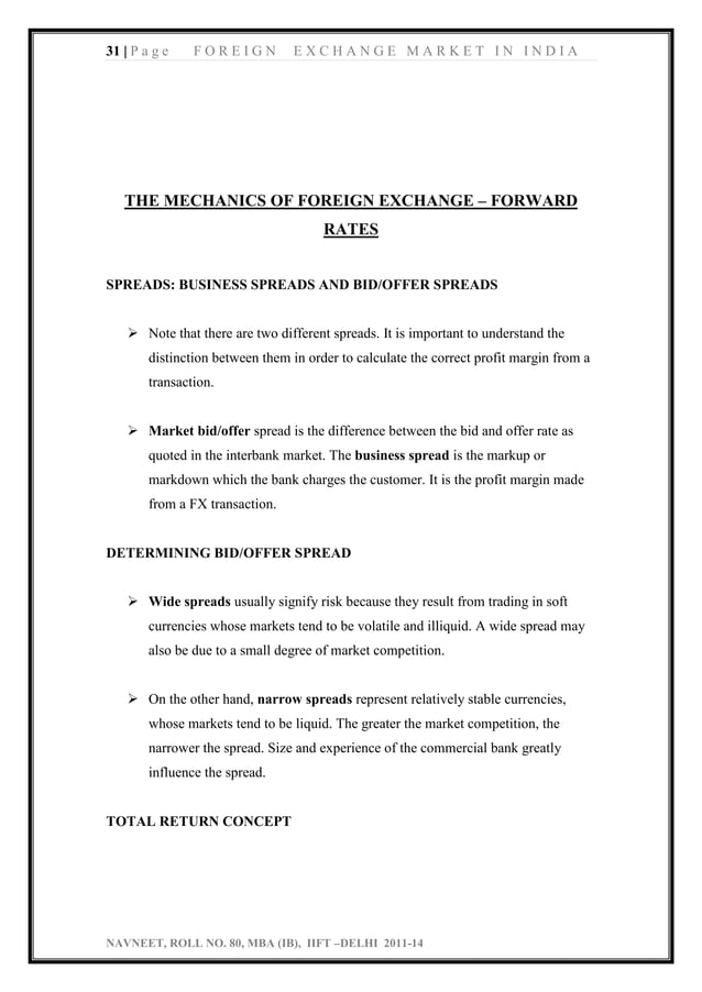 Foreign Exchange Market In India PDF