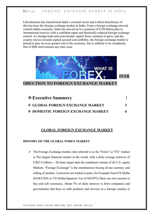 Foreign Exchange Market In India PDF