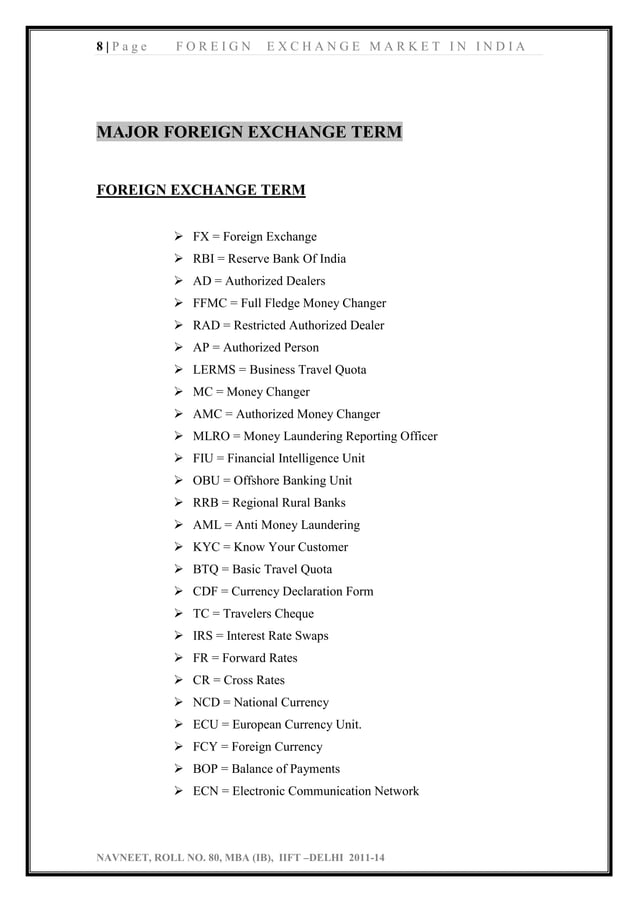 Foreign Exchange Market In India PDF