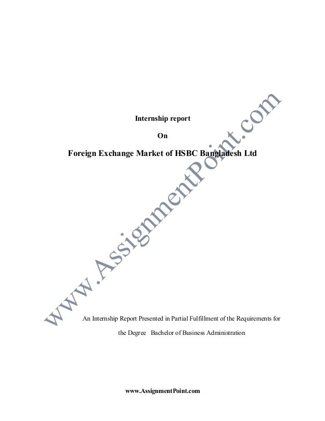 Report On Foreign Exchange Market Of Hsbc Bangladesh Ltd - 
