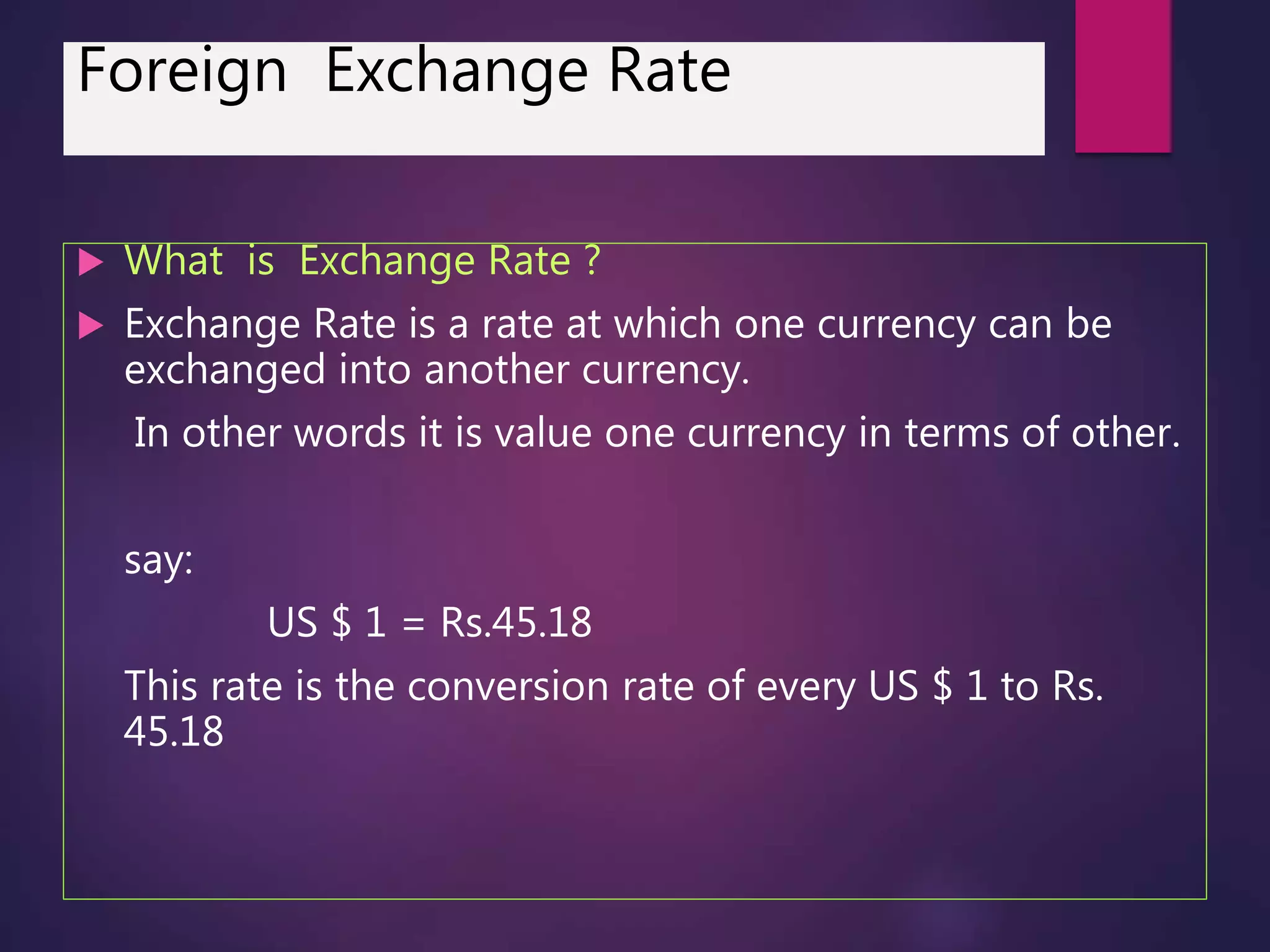 Foreign exchange rate determination | PPTX