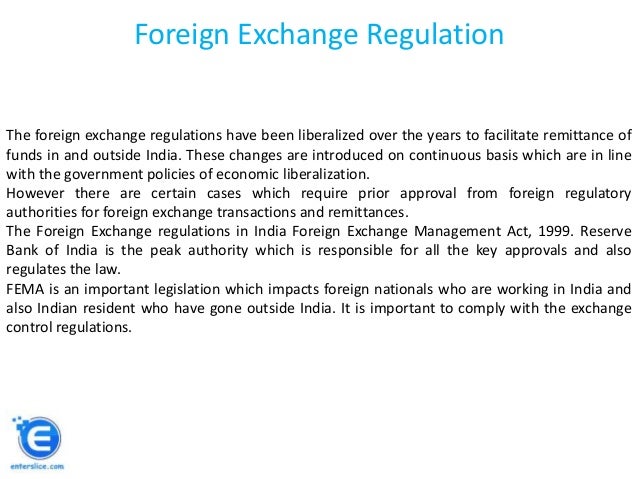 Foreign exchange regulation