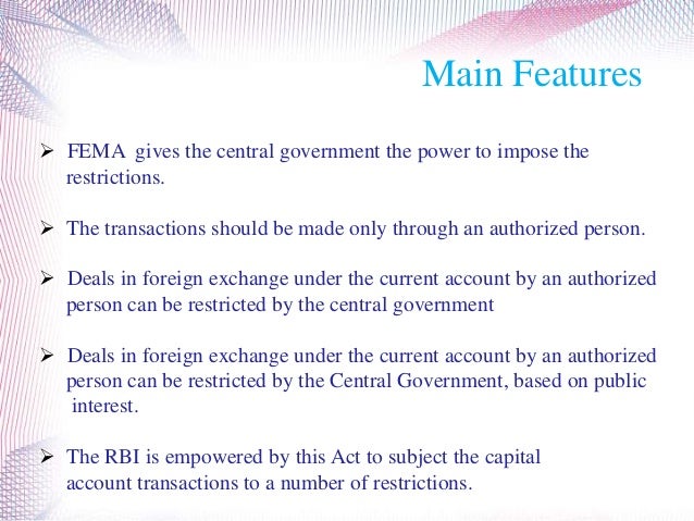 Features of foreign exchange market