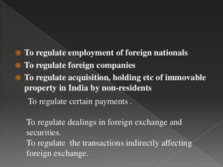 Foreign exchange regulatory act | PPT
