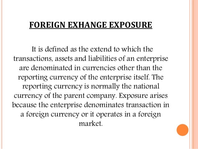 Foreign Exchange Exposure Risk!    Differentiation - 