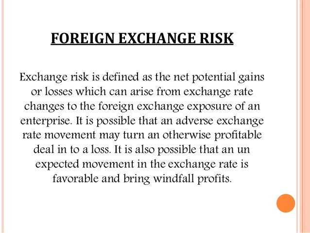 Foreign Exchange Exposure Risk Differentiation - 