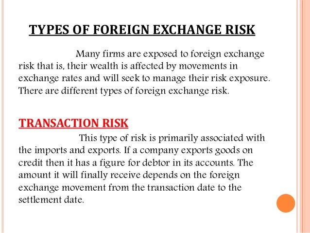 Foreign Exchange Exposure Risk Differentiation - 