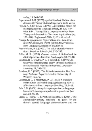 Foreign language anxiety (1) | PDF