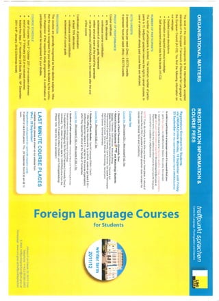 Foreign language courses for students