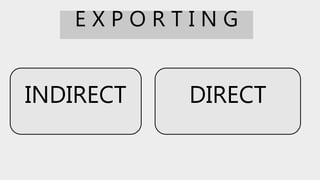 Foreign market entry modes | PPTX