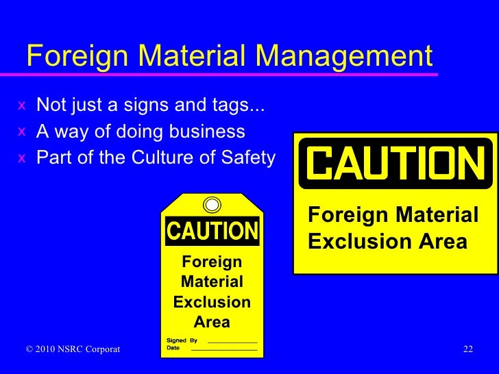 Foreign Material Definition : FME et Sécurisation de l’outillage – TAWCI