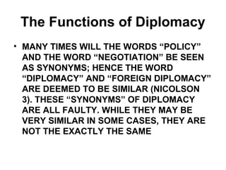 DIPLOMACY AND FOREIGN POLICY | PPT