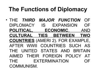 DIPLOMACY AND FOREIGN POLICY | PPT