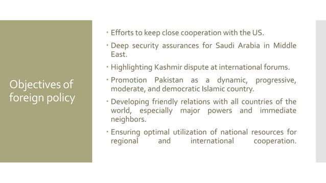 Foreign Policy Of Pakistan Ppt