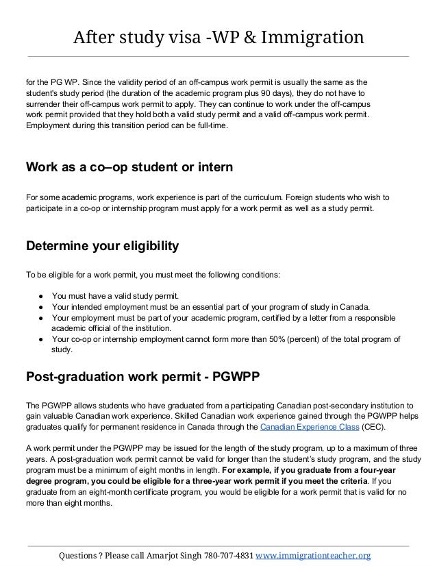 Options For Foreign Students In Canada Work Permit And Immigration