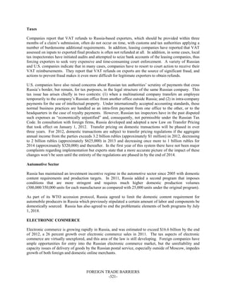 Dr Dev Kambhampati | USTR: Foreign Trade Barriers- 2013 National Trade Estimate Report