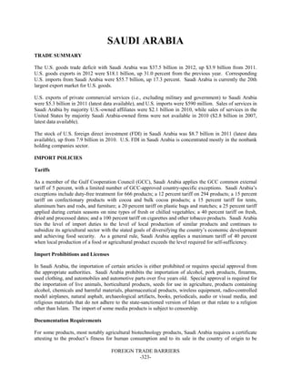 Dr Dev Kambhampati | USTR: Foreign Trade Barriers- 2013 National Trade Estimate Report