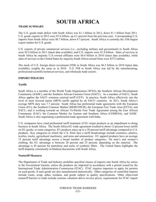 Dr Dev Kambhampati | USTR: Foreign Trade Barriers- 2013 National Trade Estimate Report
