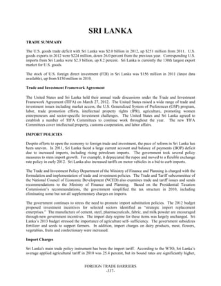 Dr Dev Kambhampati | USTR: Foreign Trade Barriers- 2013 National Trade Estimate Report