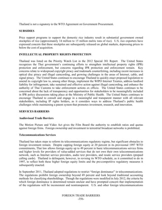 Dr Dev Kambhampati | USTR: Foreign Trade Barriers- 2013 National Trade Estimate Report
