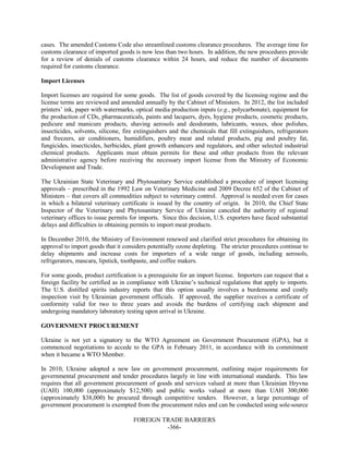 Dr Dev Kambhampati | USTR: Foreign Trade Barriers- 2013 National Trade Estimate Report