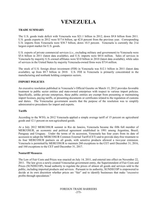 Dr Dev Kambhampati | USTR: Foreign Trade Barriers- 2013 National Trade Estimate Report