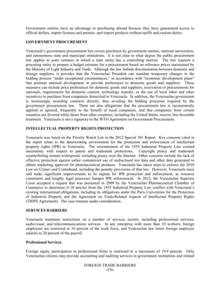 Dr Dev Kambhampati | USTR: Foreign Trade Barriers- 2013 National Trade Estimate Report