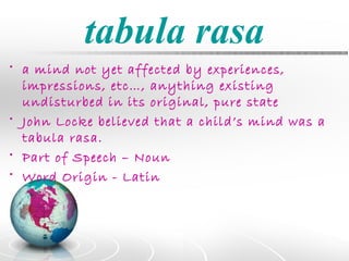 Tabula Rasa Mind Commonly Used Foreign Words for Hotel Management Students | PPT