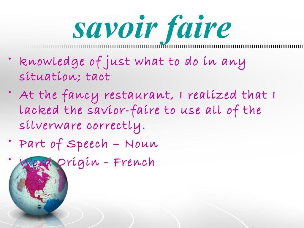 Commonly Used Foreign Words For Hotel Management Students