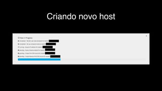 Criando novo host
 
