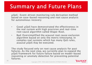 Approximate QoS Rule Derivation Based on Root Cause Analysis for Cloud Computing | PRDC 2019 Slide 30