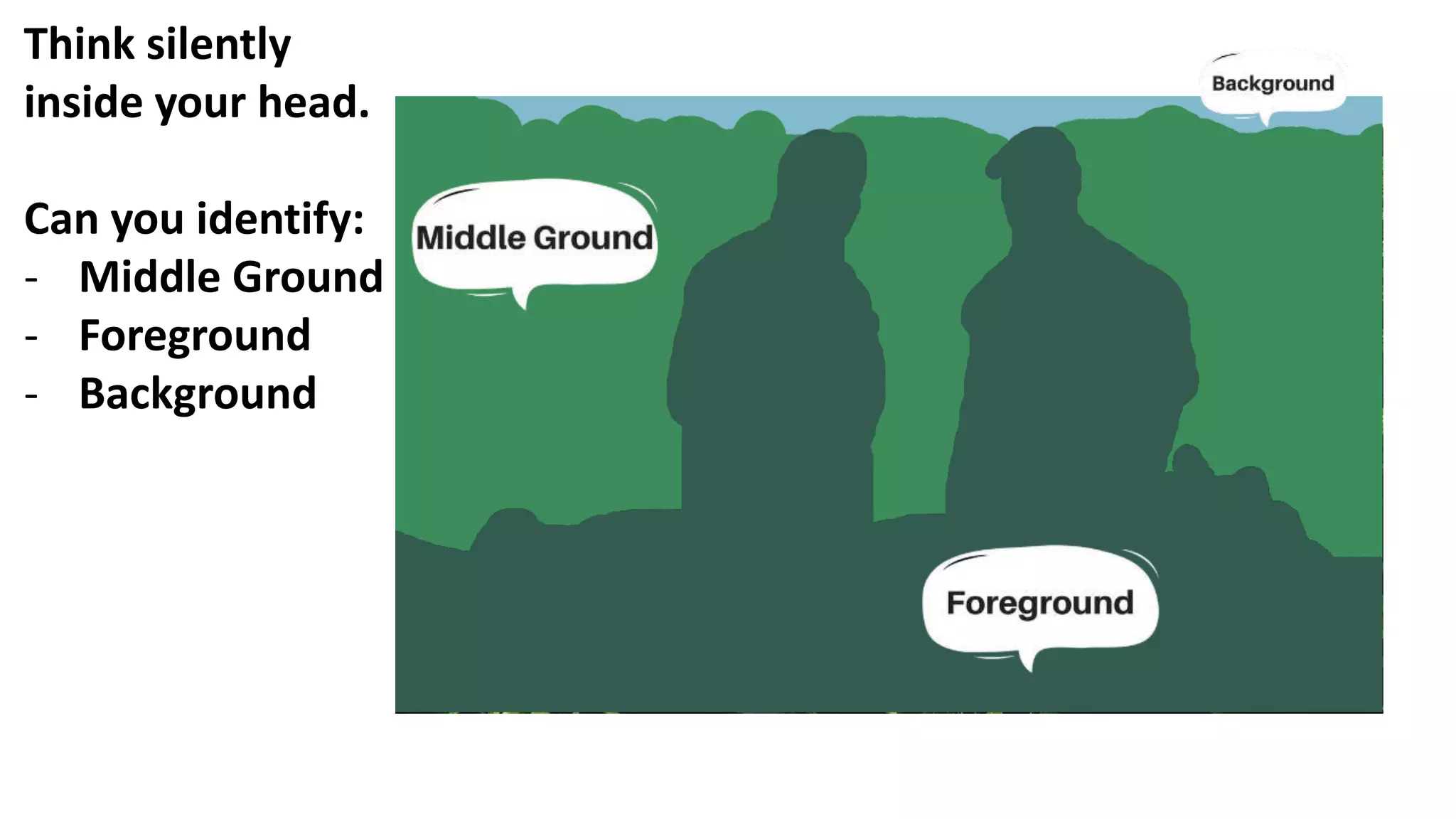 Middle Ground Simple Defining & Identifying Foreground, Middle Ground, & Background | PPTX