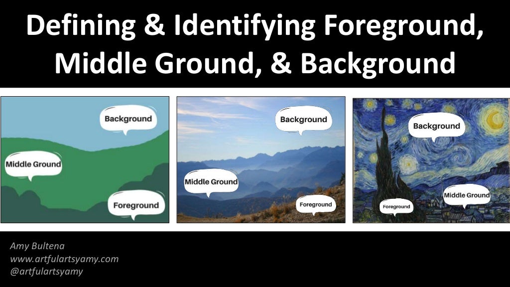 Defining & Identifying Foreground, Middle Ground, & Background