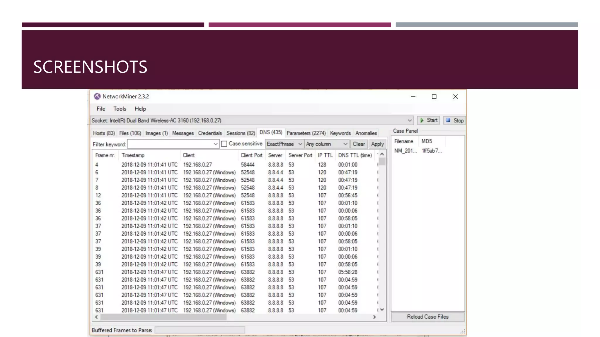 Network Miner Network Forensics Pptx