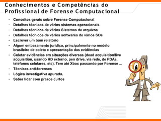 Forense Computacional Introdução