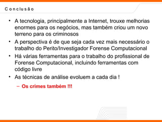 Forense Computacional Introdução