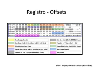 Registro - Offsets




             DVD3 - Registry Offsets 9-8-08.pdf (AccessData)
 