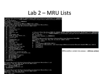 Lab 2 – MRU Lists




             MRUList(Ex): (ordem de acesso – útlimos antes)
 