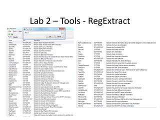 Lab 2 – Tools - RegExtract
 