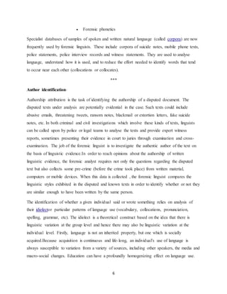 Forensic Linguistics | DOCX