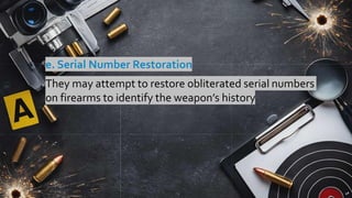 FORENSIC ballistics for studying and review. Presented | PDF