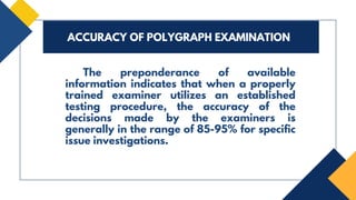 Comprehensive Overview of Polygraph Examination Accuracy and Legal ...