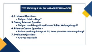 Polygraph Control Questions Comprehensive Overview of Polygraph Examination Accuracy and Legal ...