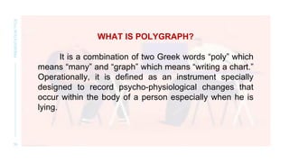 Comprehensive Overview of Lie Detection Techniques and Polygraph ...