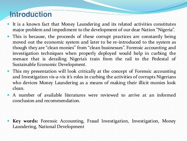 Forensic Accounting And Investigation A Means Of Curbing - 