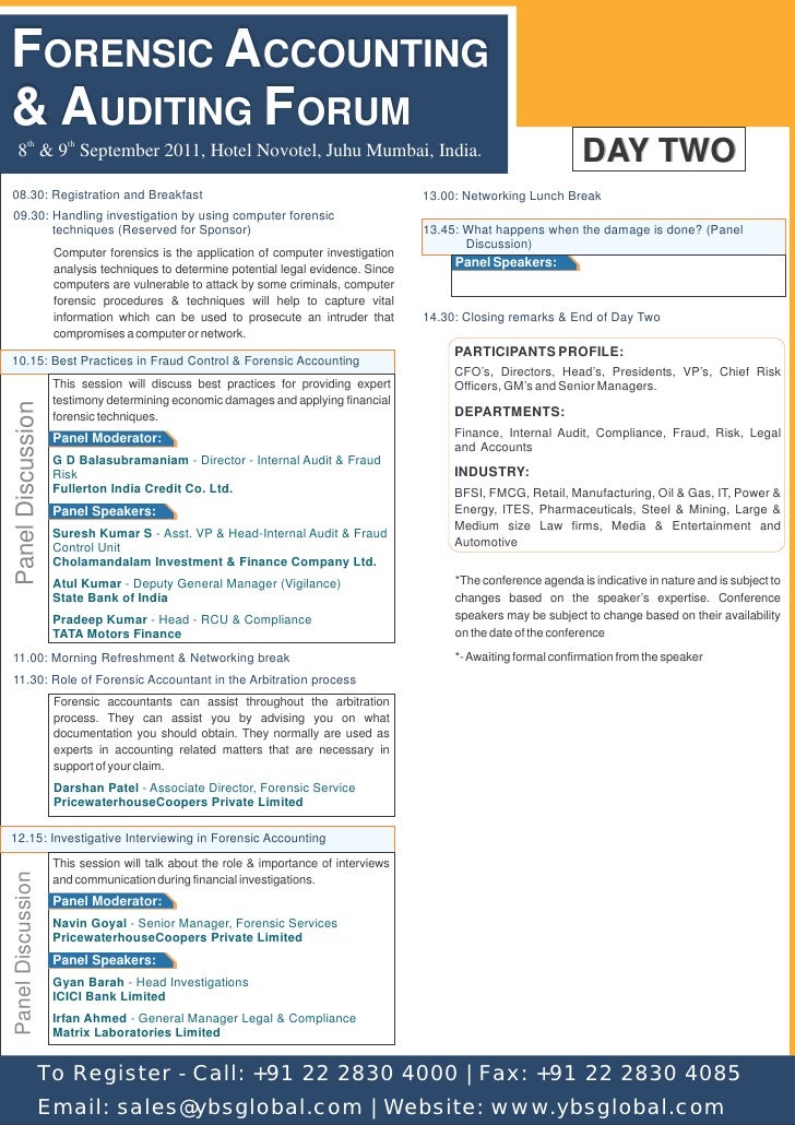 Forensic Accounting & Auditing Forum