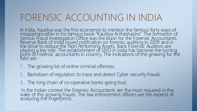 phd in forensic accounting in india