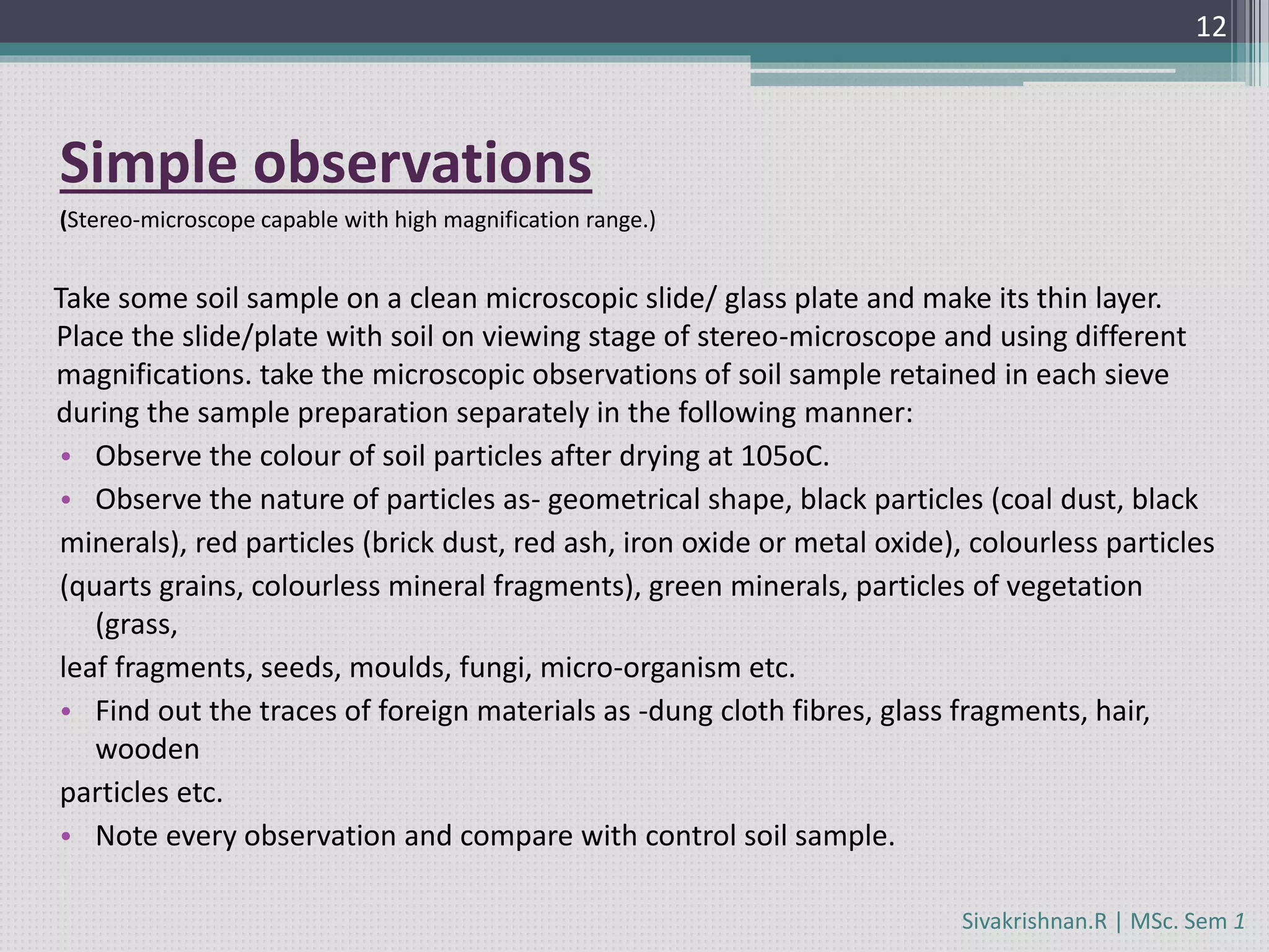 Forensic analysis of soil | PPTX
