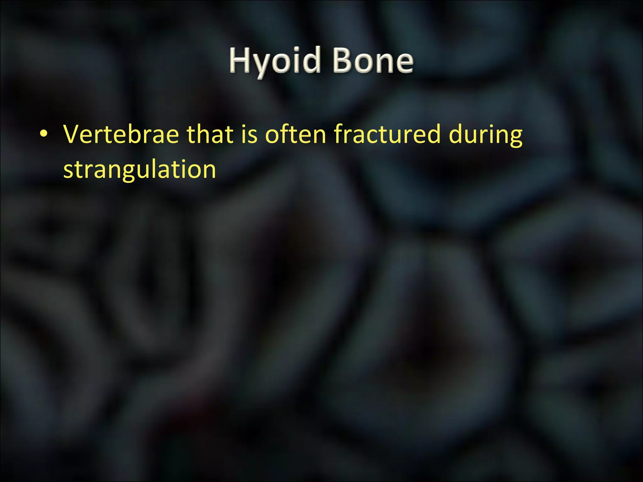 Vertebrae that is often fractured during strangulation 